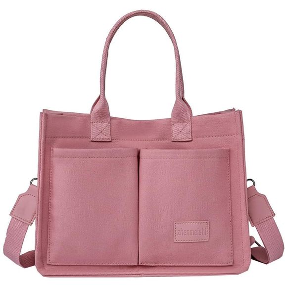 Canvas Tote Bag Fashion Multi-Pocket Handbags Casual Crossbody Hobo :^) - Picture 1 of 7